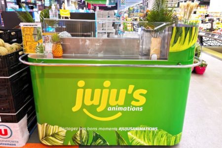 Animations commerciales - Bar à jus de fruits et smoothies en magasin
